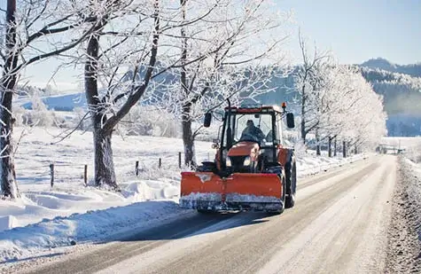 Plow during the winter